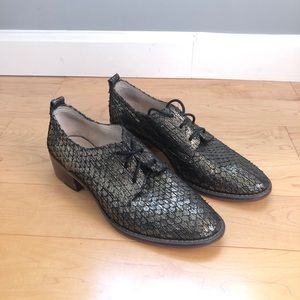 Louise et Cie metallic loafers